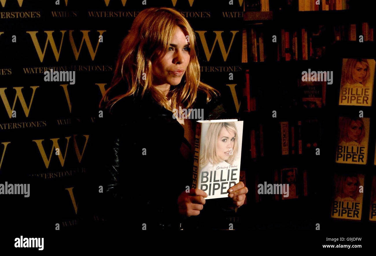 Billie Piper attends a signing for her new book, Growing Pains, at Waterstone's in Oxford Street, central London. Stock Photo