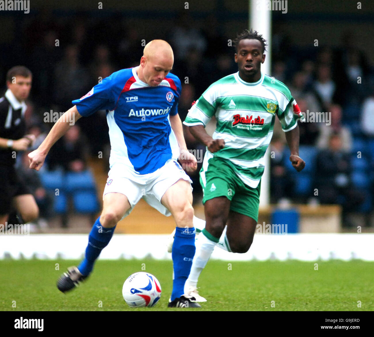Soccer - Coca-Cola Football League One - Chesterfield v Yeovil Town - Saltergate Stock Photo