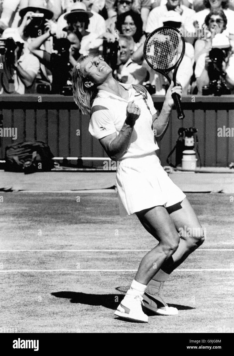 Tennis - Wimbledon Championships - Ladies' Singles - Final - Martina Navratilova v Steffi Graf Stock Photo