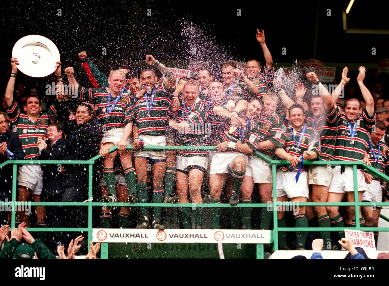 Photo Rugby – Martin Johnson (Leicester Tigers) – Action – Années 90