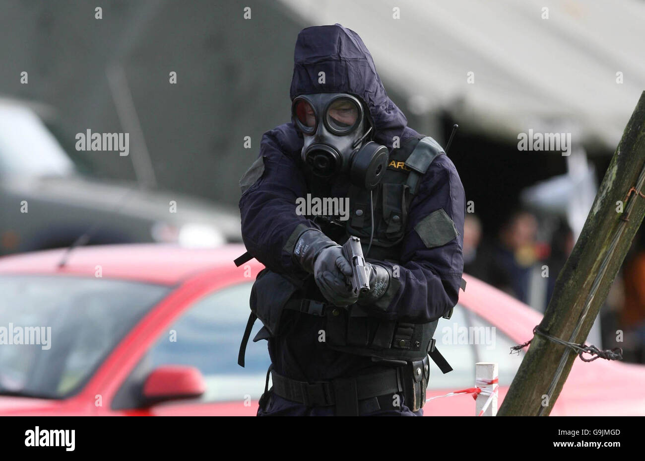 Chemical and biological attack simulation Stock Photo - Alamy
