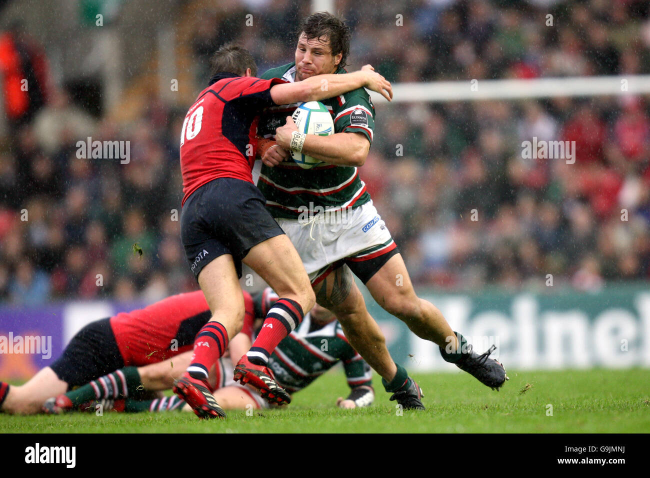 Rugby Union - Heineken Cup - Pool 4 - Leicester Tigers v Munster - Welford Road. Leicester Tigers' Martin Castrogiovanni in action Stock Photo