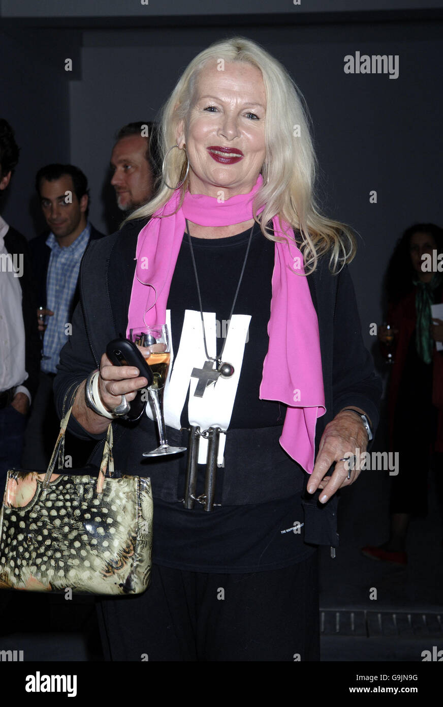 A guest attending the launch of The Louise T Blouin Foundation's