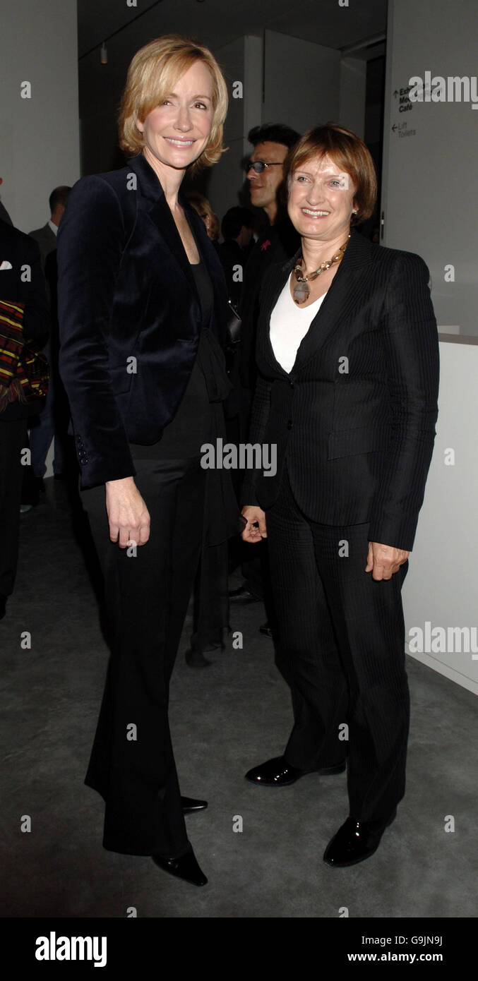 Louise T Blouin (L) with Tessa Jowel attending the launch of The Louise