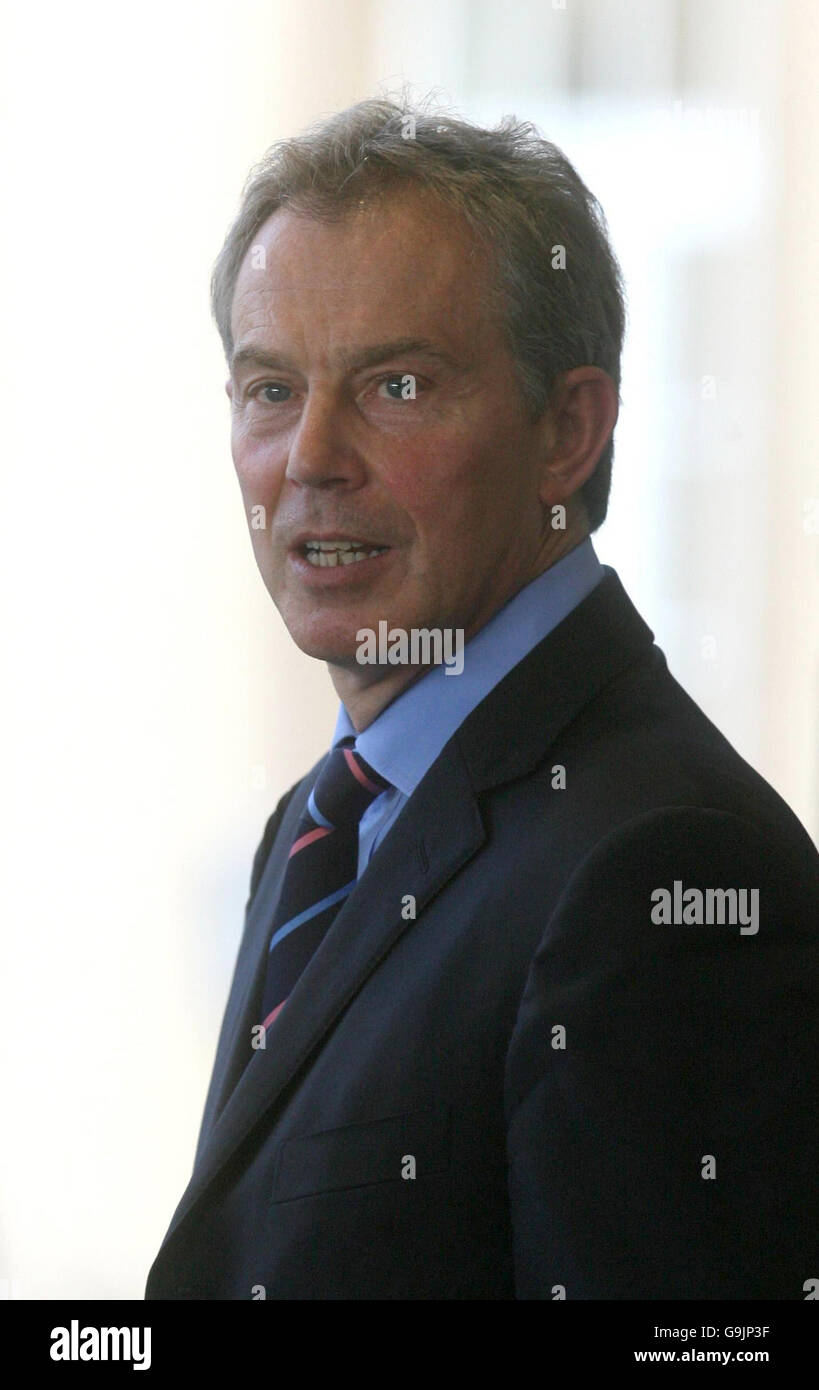 British Prime Minister Tony Blair at the Fairmont Hotel in St Andrews