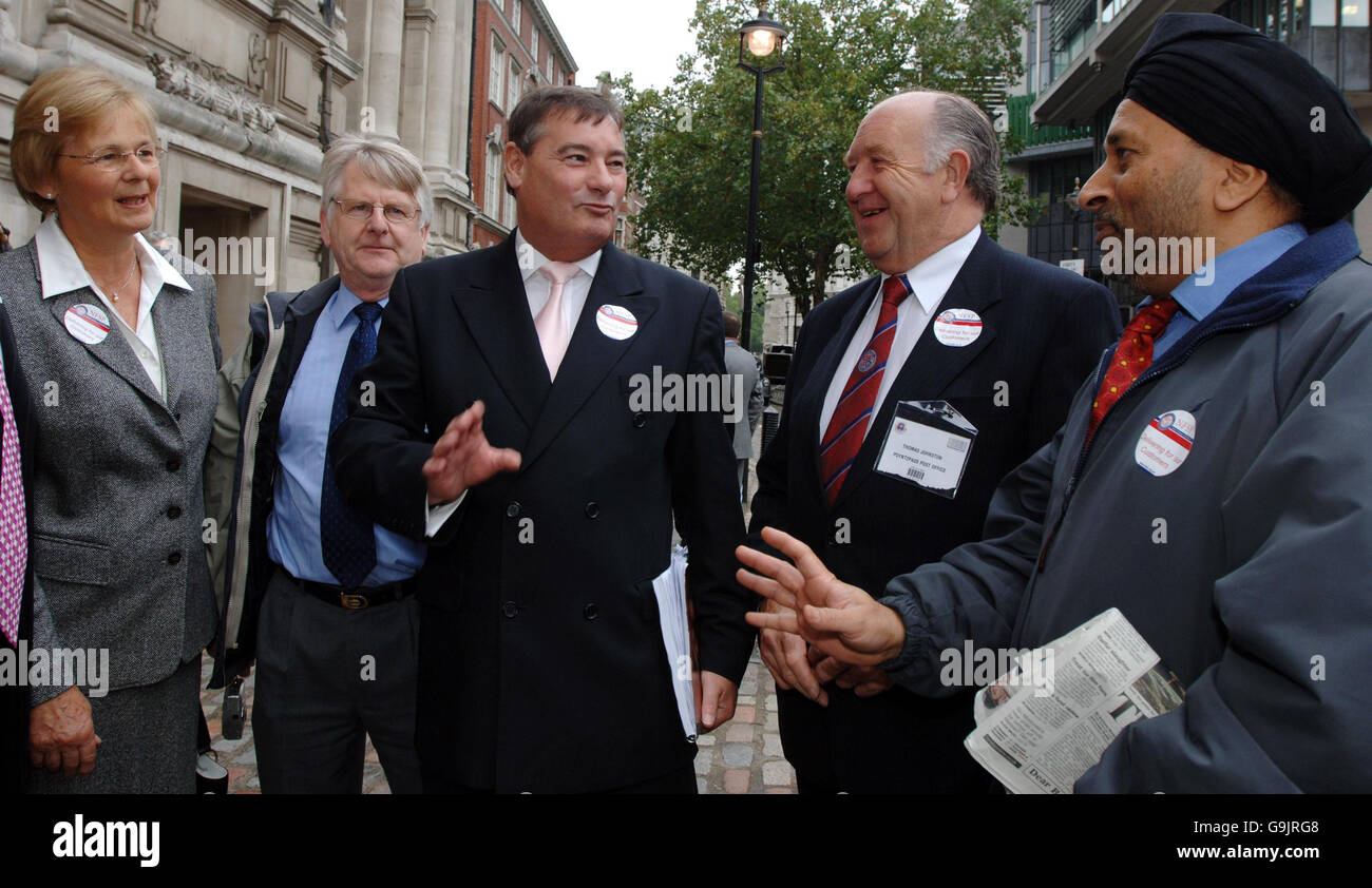 Post Office rally at Westminster Stock Photo Alamy
