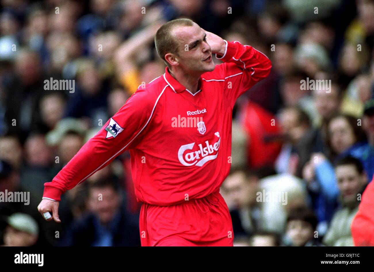 Liverpool's Danny Murphy listens to the silent Tranmere Rovers fans as