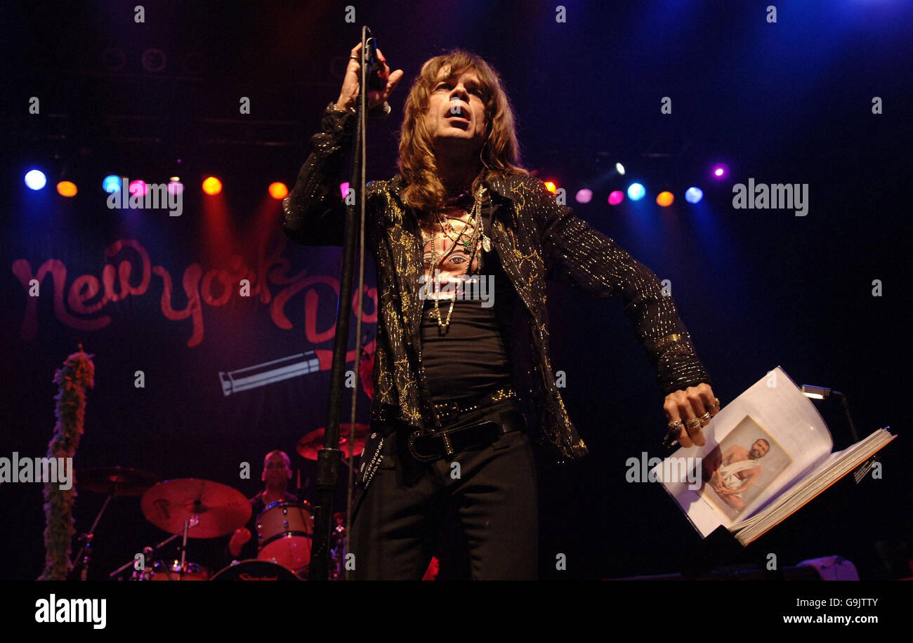 David Johansen of the New York Dolls performs on stage at The Forum in north London. Stock Photo