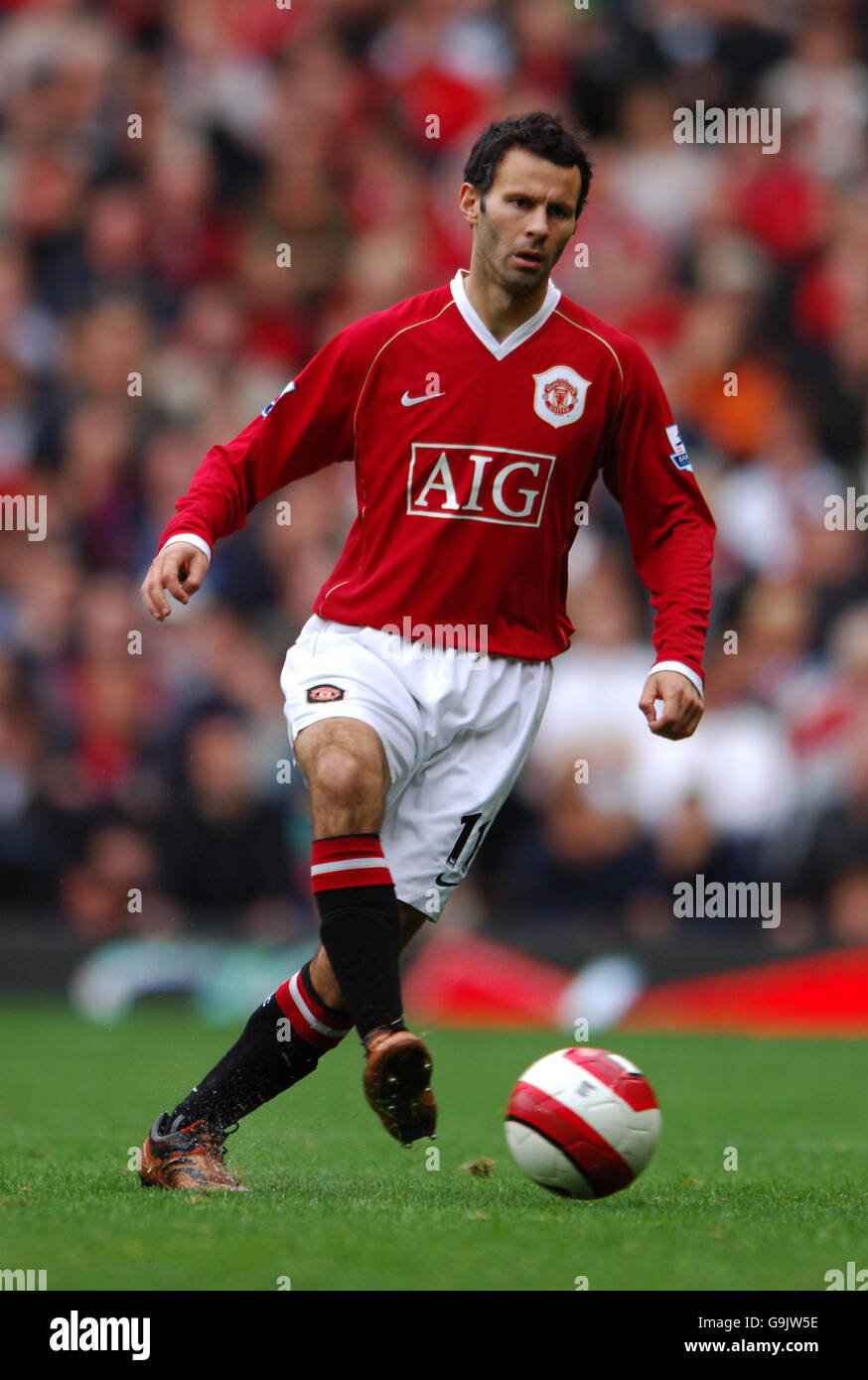 Maillot Vintage Manchester United Ryan Giggs Gris - Soccer Homme - Occasion