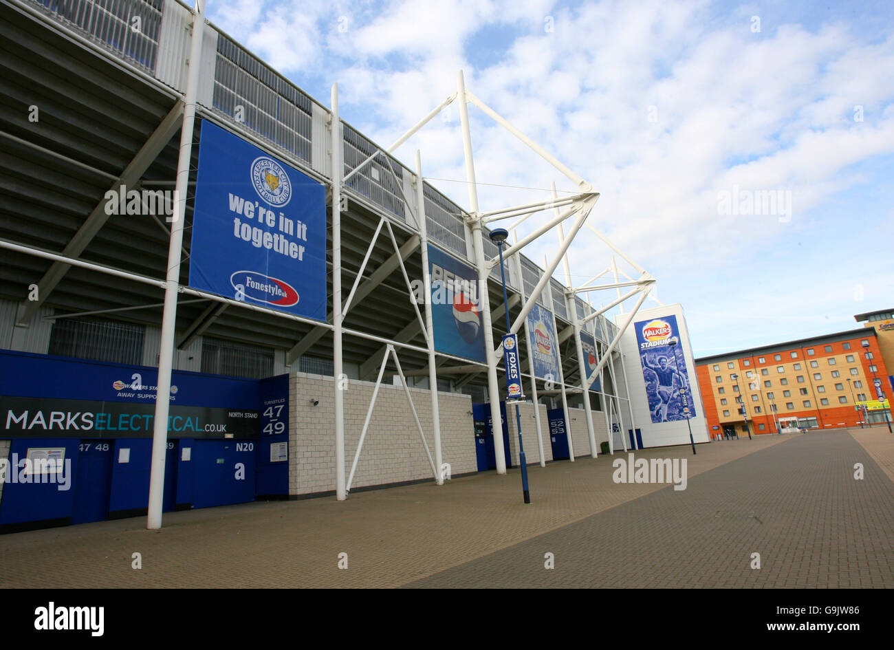 The Walkers Stadium, home of Leicester City Stock Photo Alamy