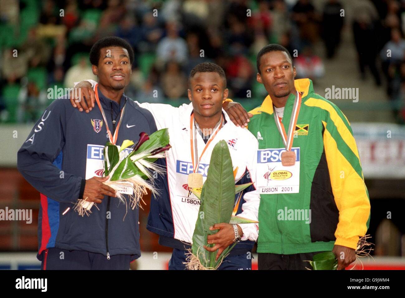 Athletics IAAF World Indoor Championships 2001 Lisbon Stock Photo