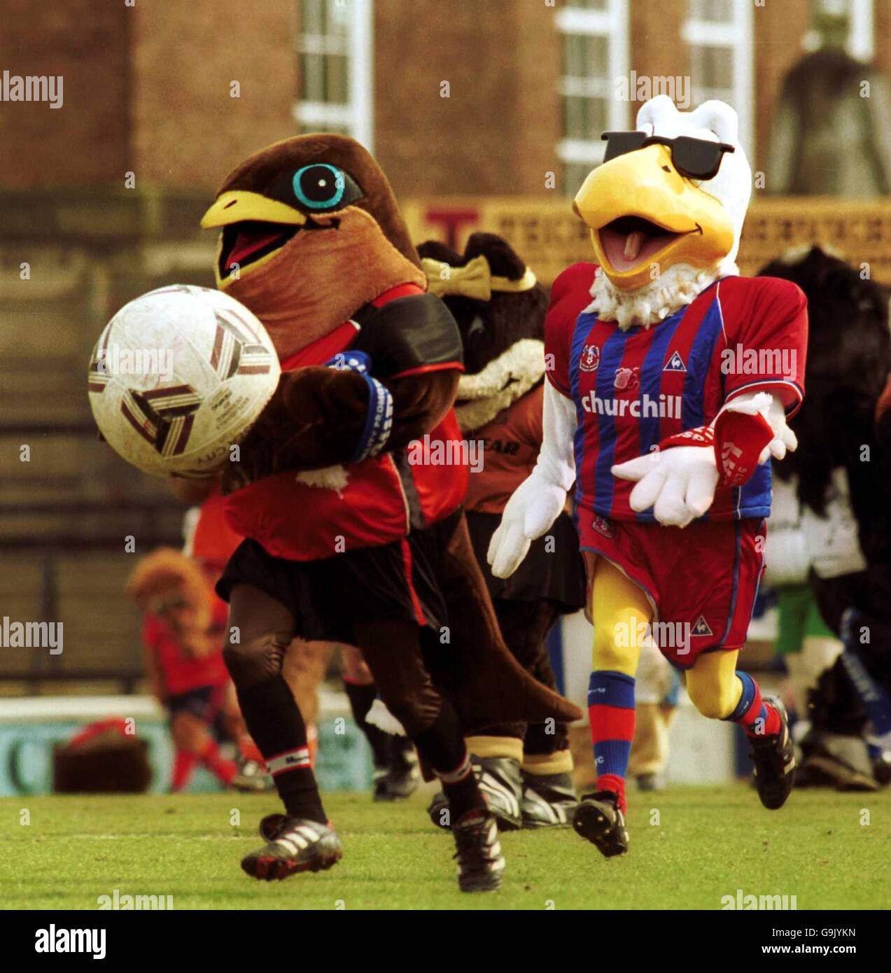Soccer - Mascots' Match - Battle of the Mascots at Gay Meadow, Shrewsbury  Town FC Stock Photo - Alamy
