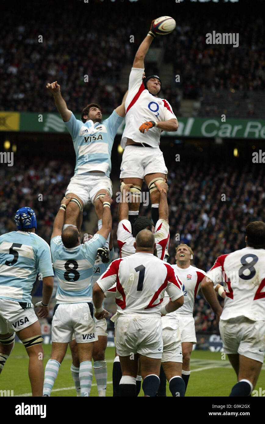Eng Rugby Line Out Rugby Union - International - England v Argentina - Twickenham. Line ...
