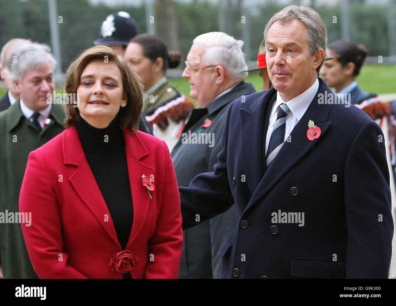 Britian's Prime Minister Tony Blair with his wife Cherie at Hyde Park
