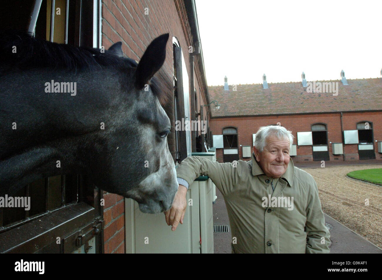 David Elsworth trainer of Desert Orchid with his 2yearold horse