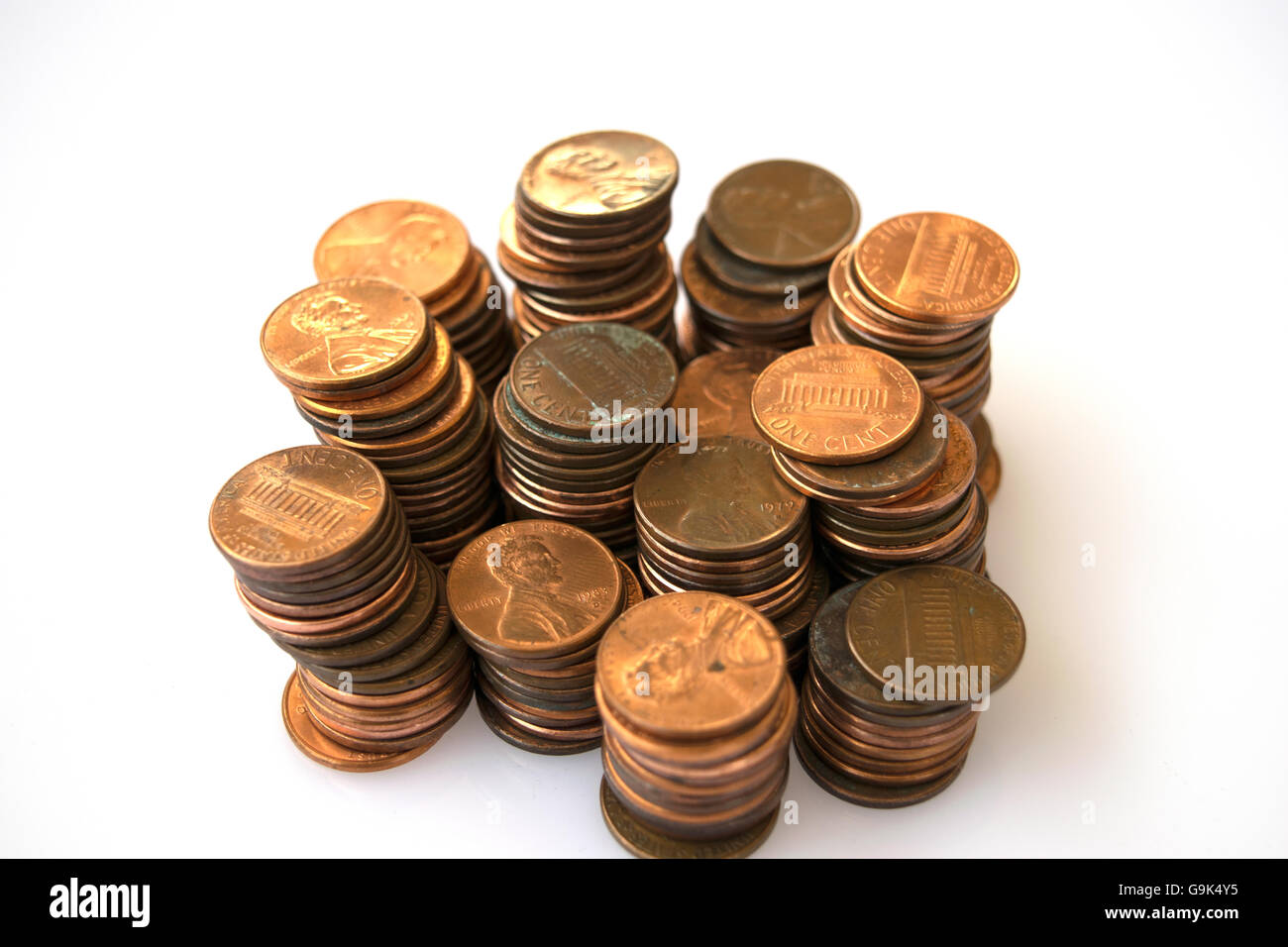 Stack Of 100 Pennies