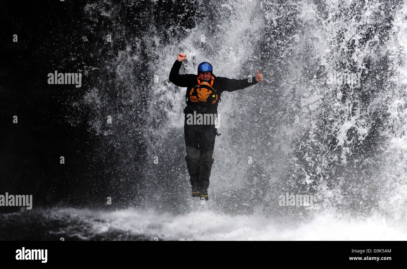 Fort William Mountain Festival Inchree Falls Stock Photo Alamy