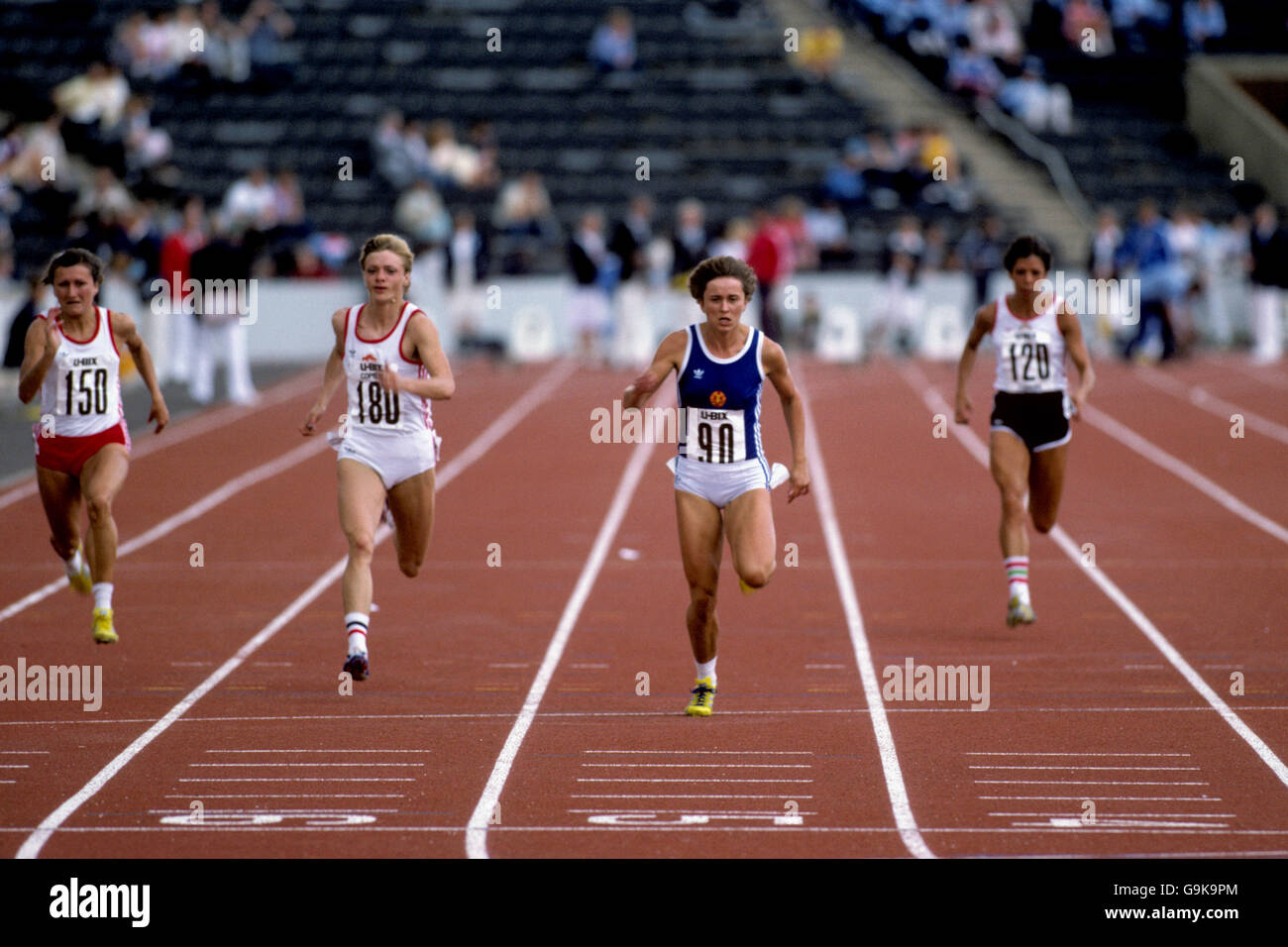 Athletics - World Championships - Women's 100m - Olympic Stadium, Helsinki. Marlies Gohr, East Germany (90) Stock Photo