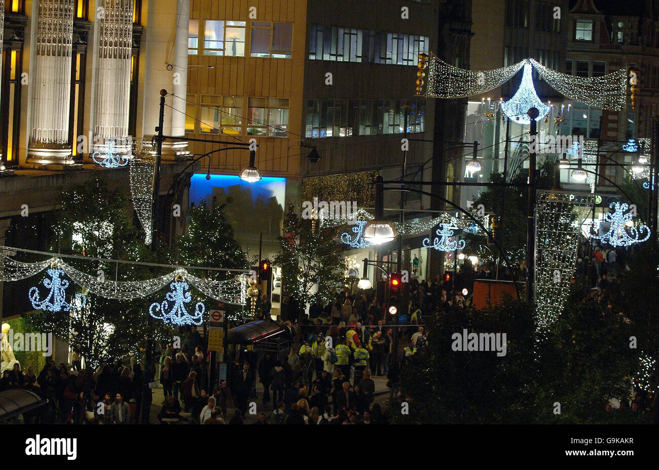Oxford Street Christmas lights switch on London Stock Photo Alamy