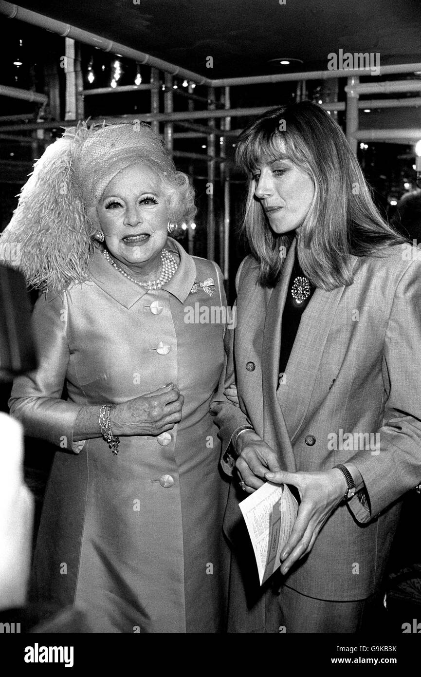Selina Scott and Barbara Cartland Stock Photo