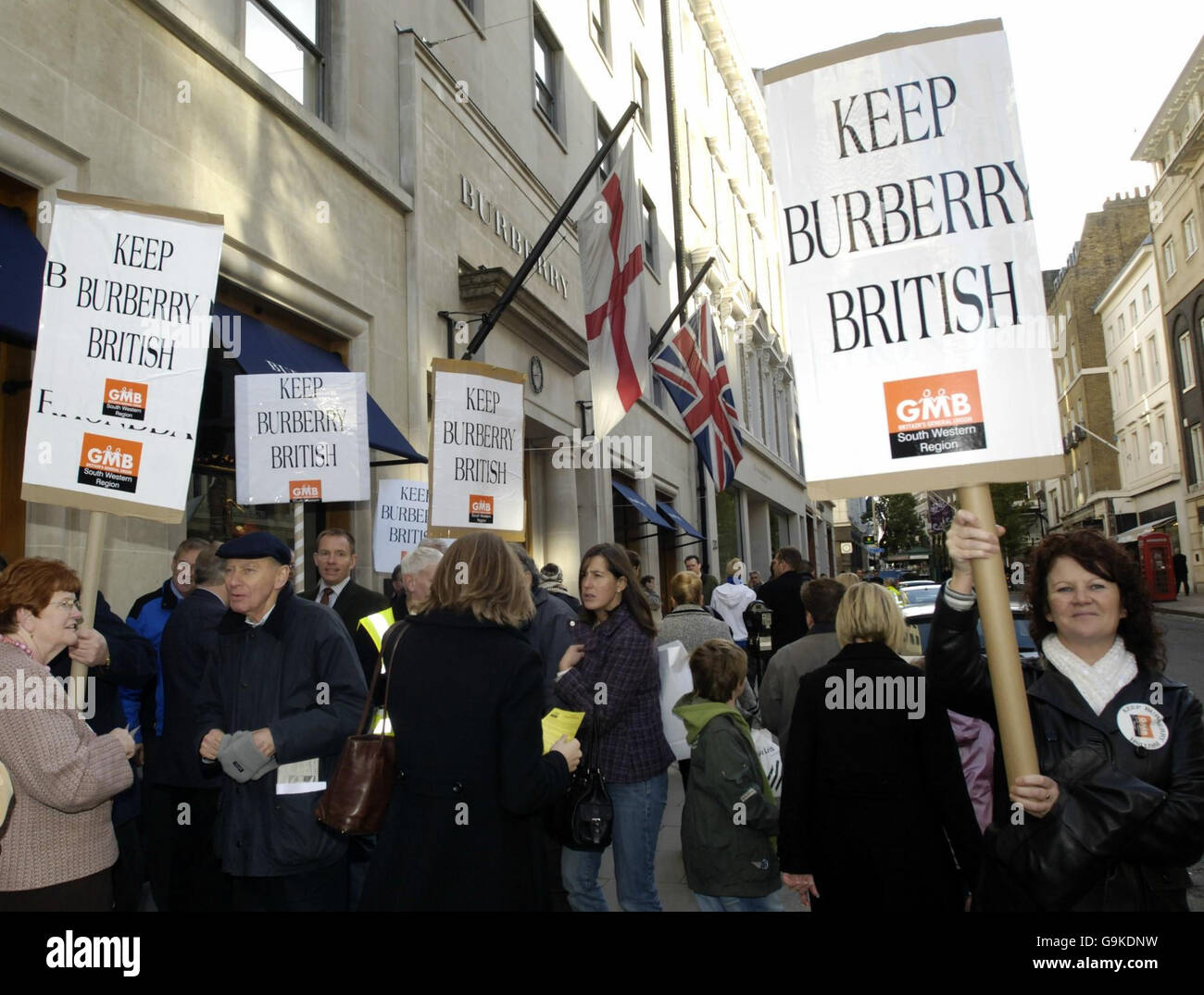 Workers from Burberry's factory in Wales which is due to close next ...
