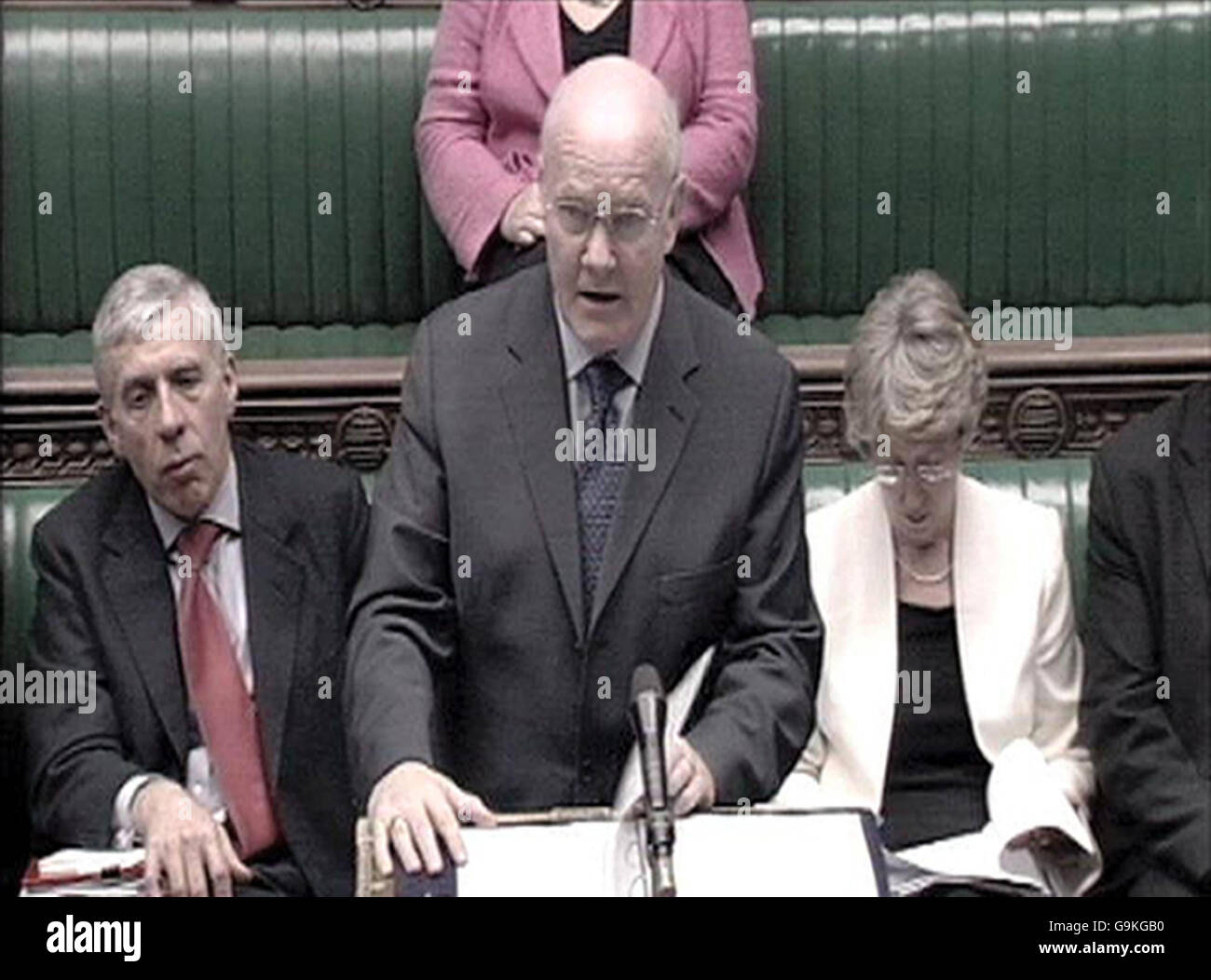 Commons video image: Home Secretary John Reid addresses the House of Commons today. Stock Photo