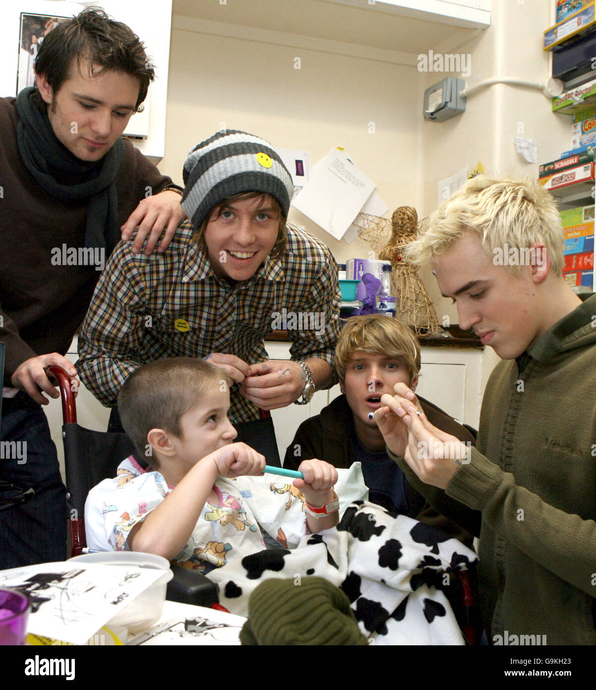 McFly visit Great Ormond Street Children's Hospital - London Stock Photo