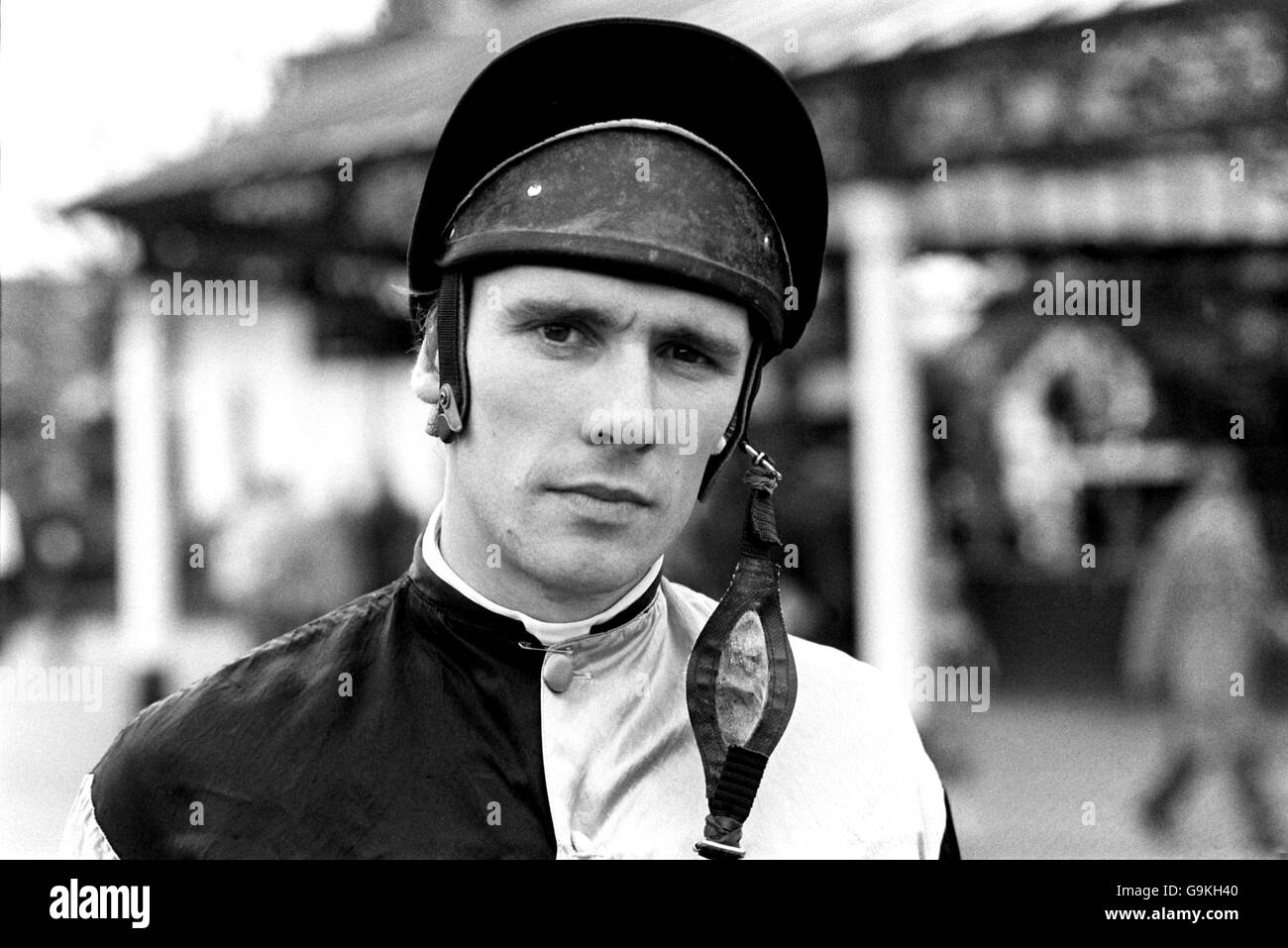 Horse Racing Kempton Races. Peter Scudamore, Jockey Stock Photo Alamy