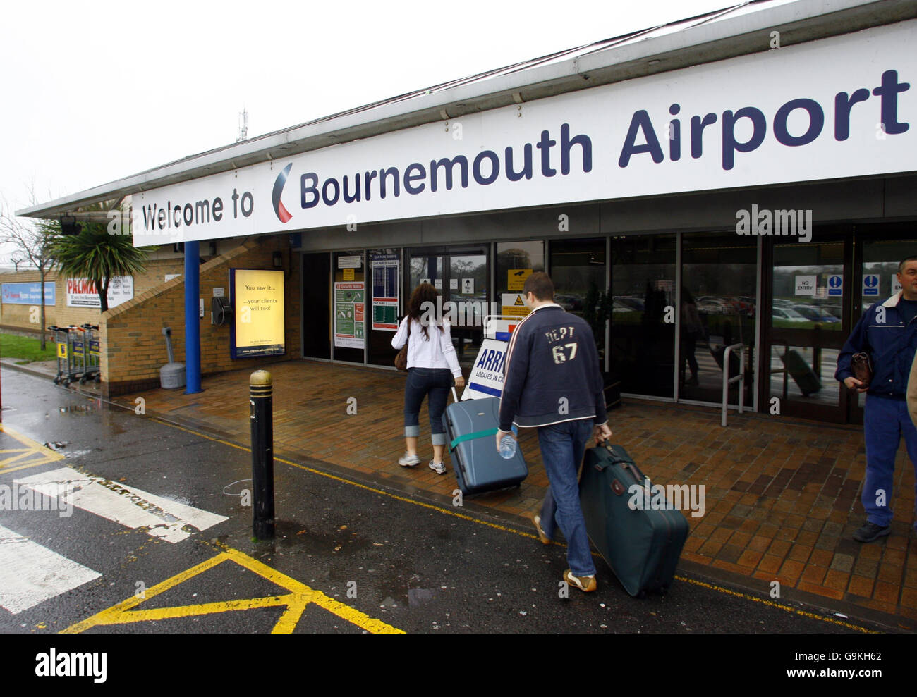 A general view of passengers in the small terminal at Bournemouth