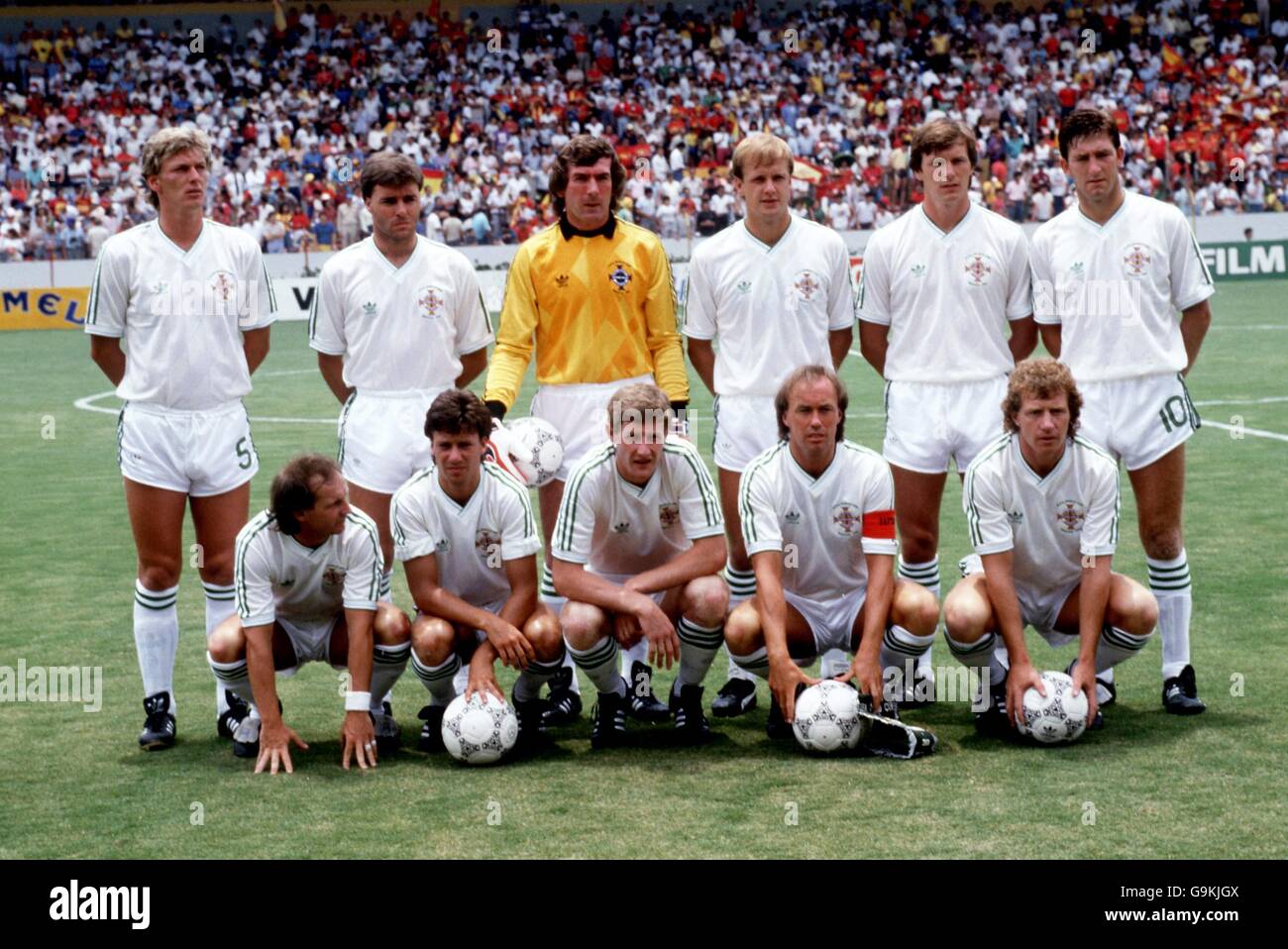 Soccer - World Cup Mexico 86 - Group D - Spain v Northern Ireland Stock Photo