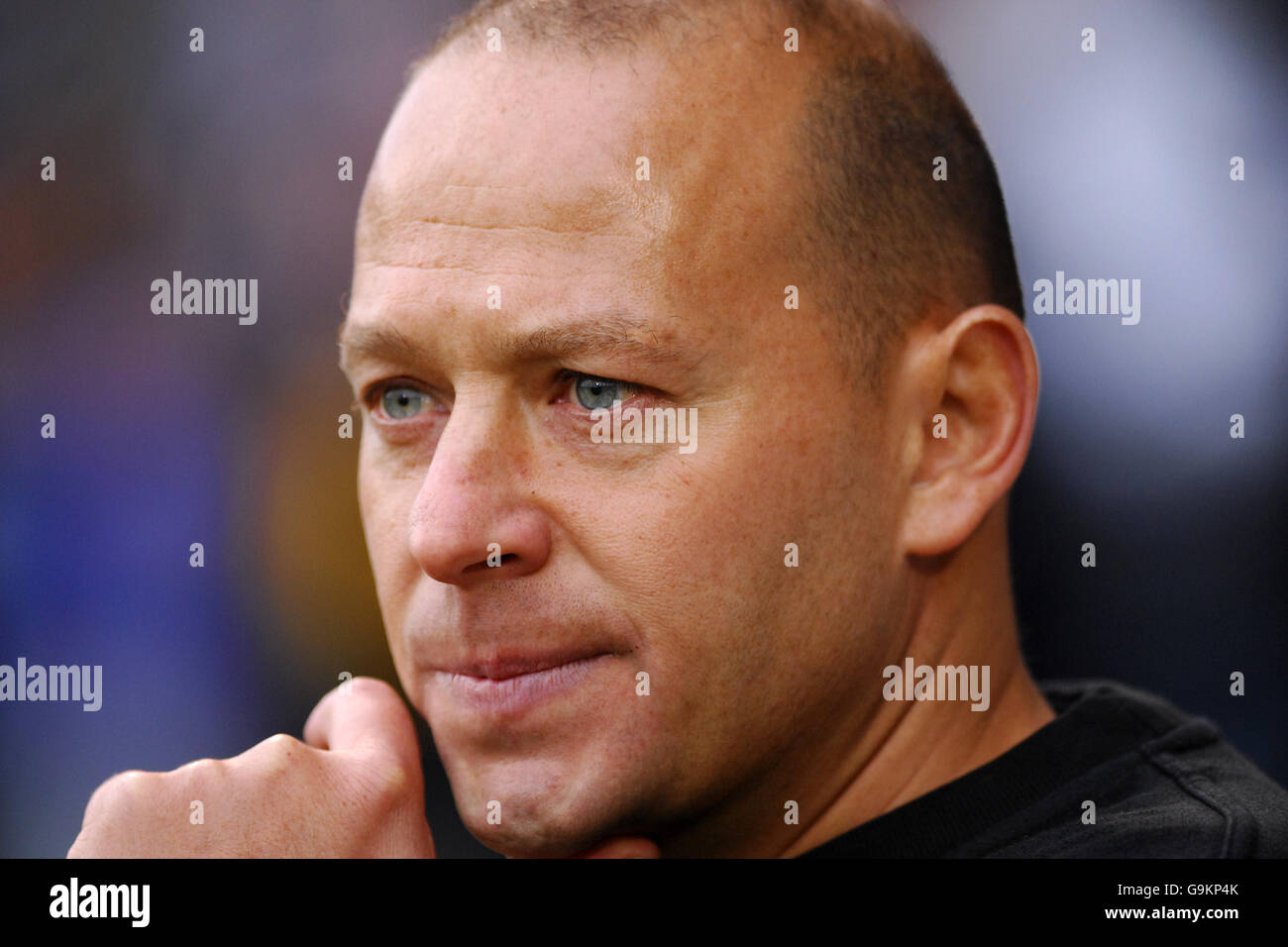 Soccer - FA Cup - First Round - Gillingham v Bromley - Priestfield Stadium. Mark Goldberg, Bromley manager Stock Photo