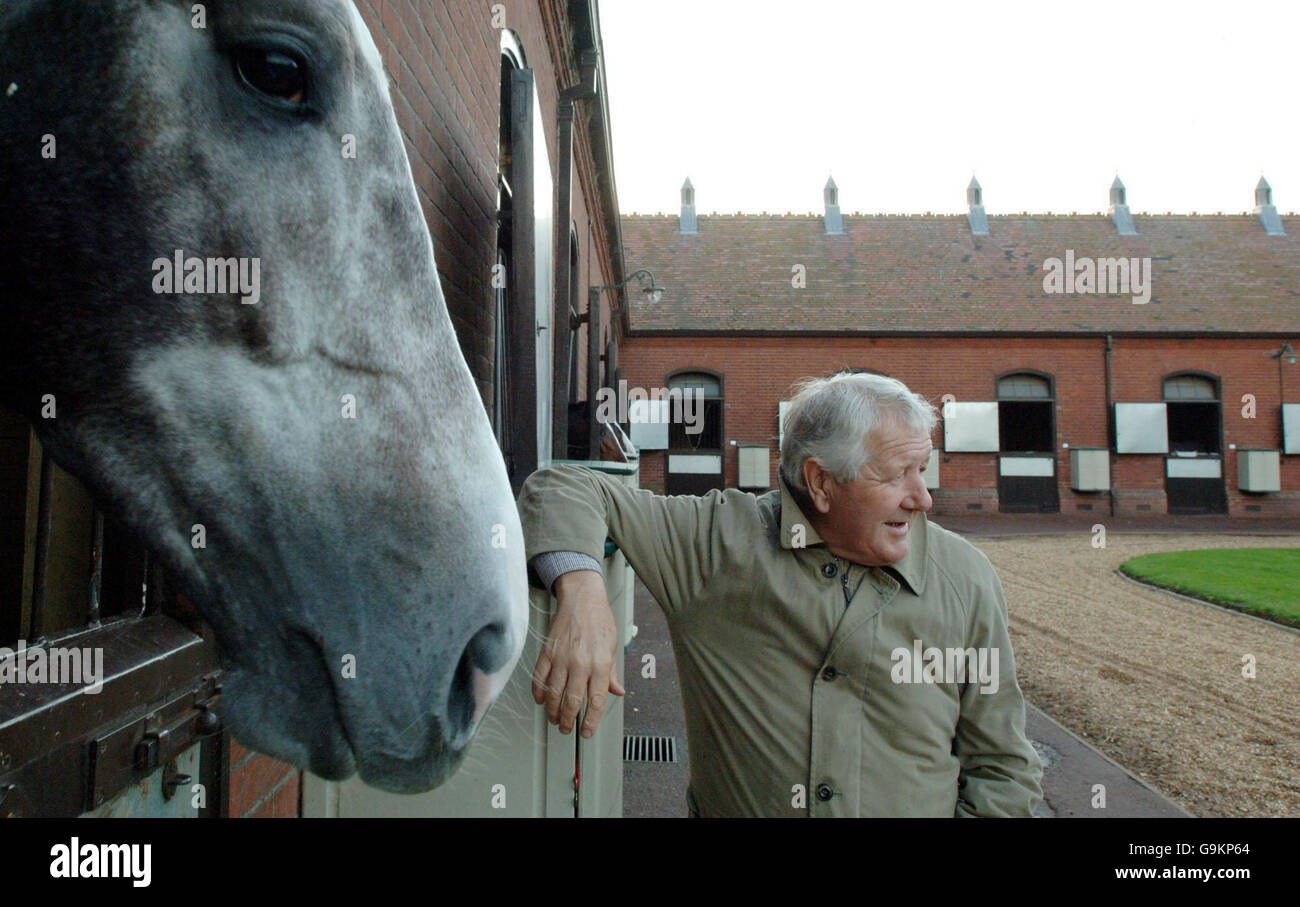 David Elsworth trainer of Desert Orchid with his 2yearold horse
