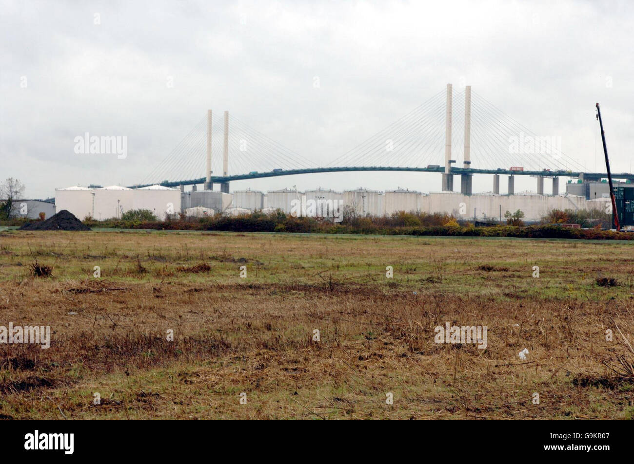 The Queen Elizabeth II bridge overlooks the area of West Thurrock