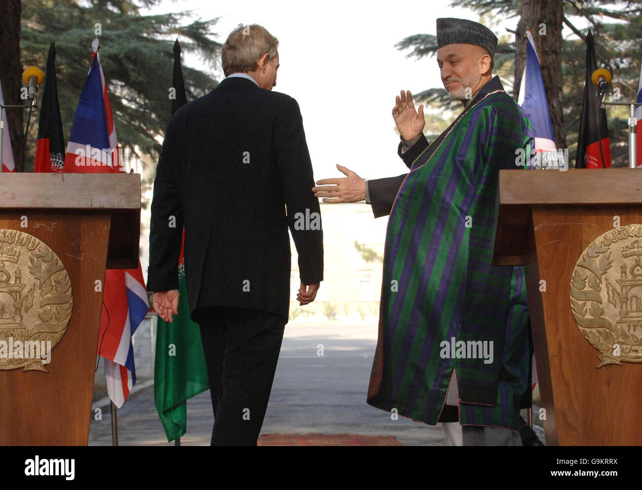 PM Blair in Afghanistan Stock Photo - Alamy