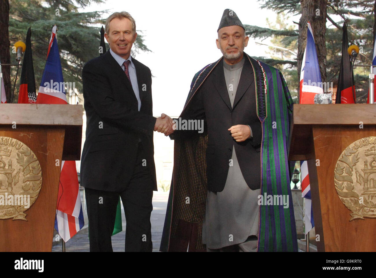 PM Blair in Afghanistan Stock Photo - Alamy