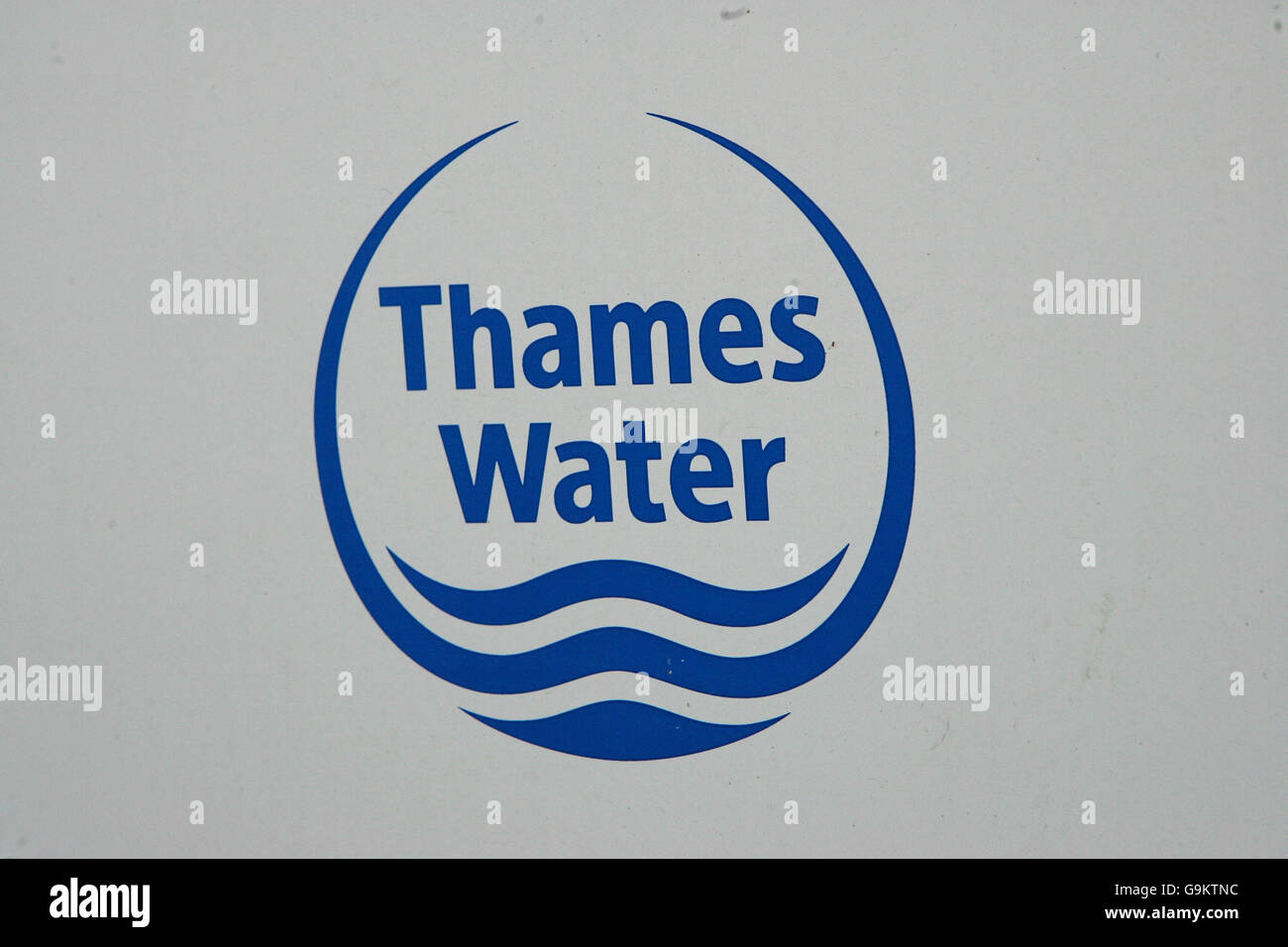 Sign at the Mortimer Water Treatment Plant, in Mortimer, Berks. Stock Photo