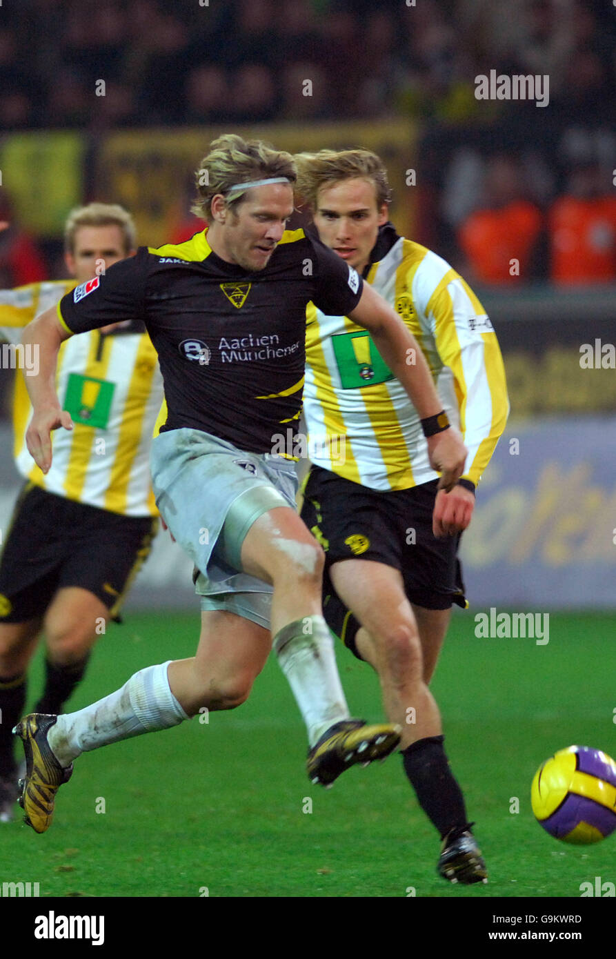 German Soccer - German Bundesliga - Borussia Dortmund v Alemania Aachen - Dortmund. sler in action Stock Photo