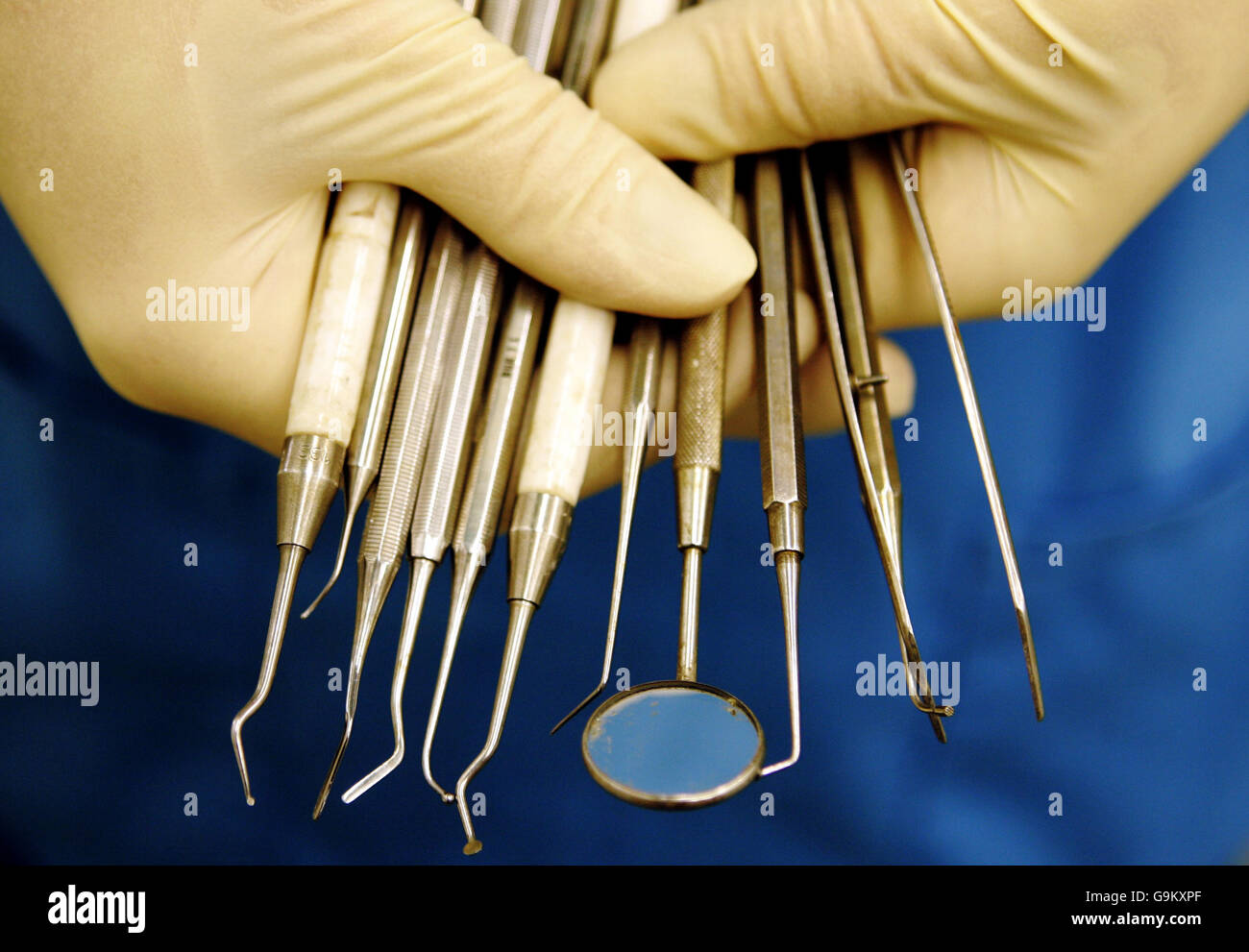 A dental nurse hold instruments Stock Photo Alamy