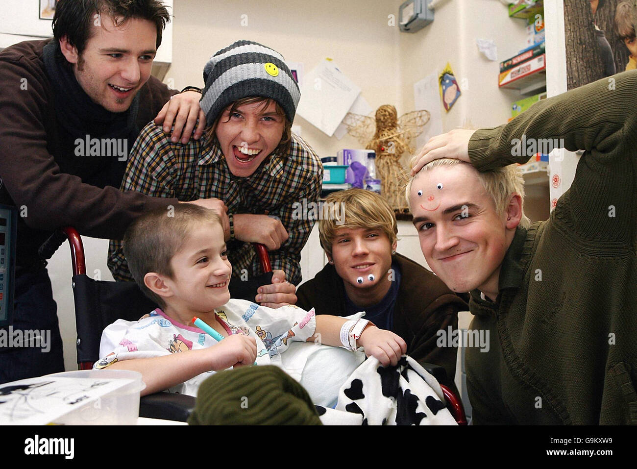 McFly visit Great Ormond Street Children's Hospital - London Stock Photo