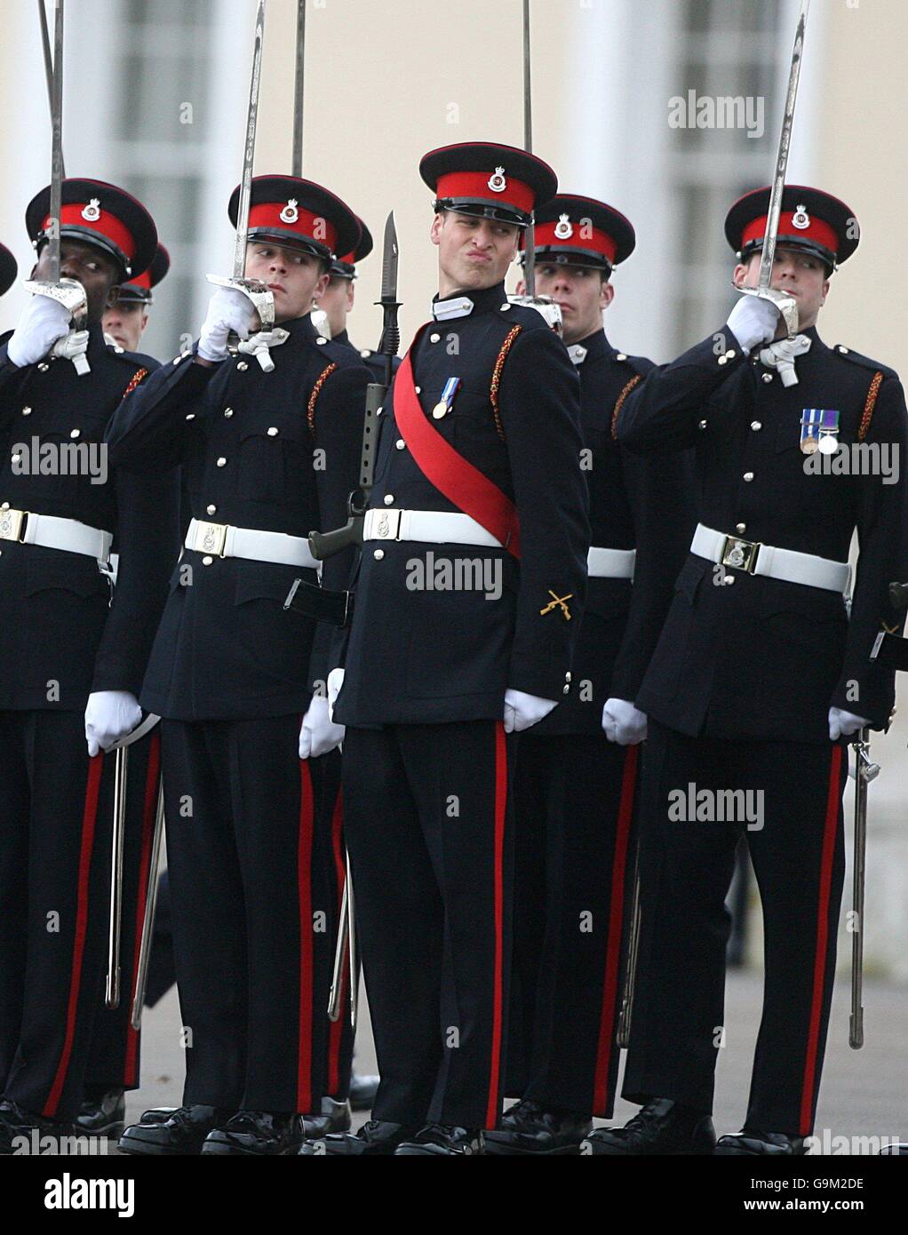 Prince William (c) at the Sovereign's Parade at the Royal Military(07)