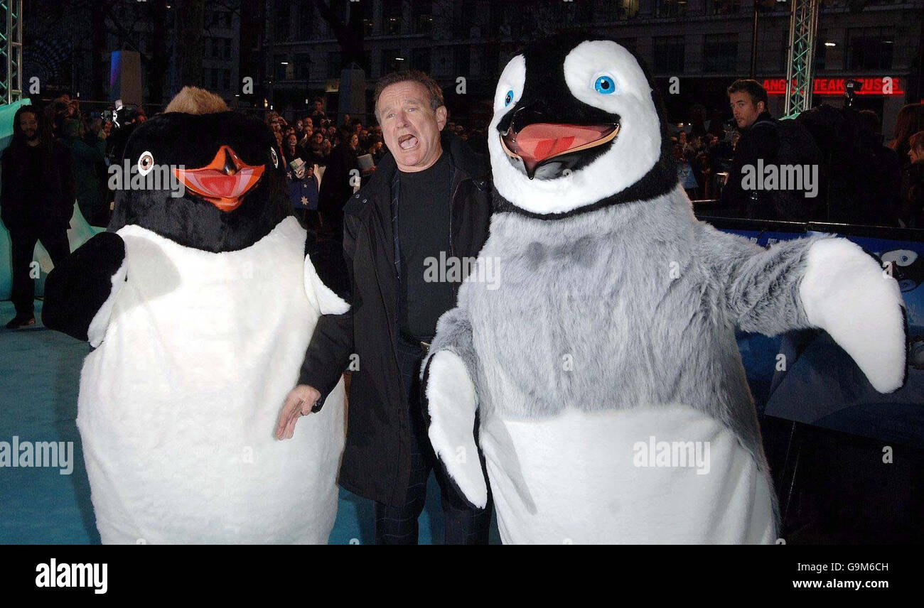 Happy Feet UK Premiere London Stock Photo Alamy