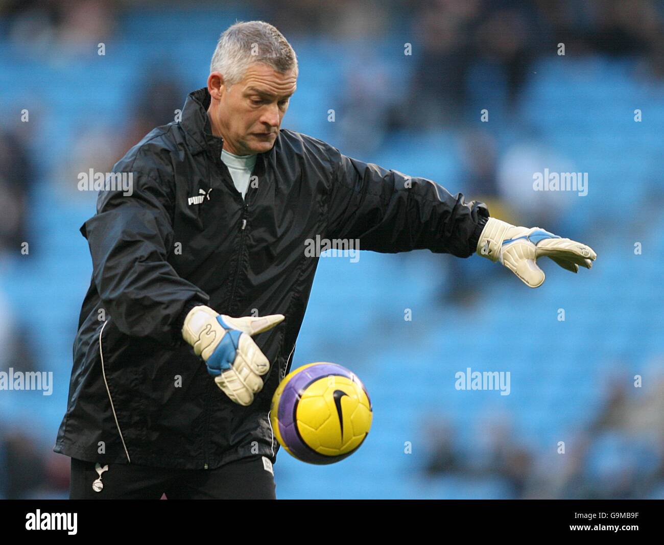 Soccer - FA Barclays Premiership - Manchester City v Tottenham Hotspur - The City of Manchester Stadium. Tottenham Hotspur goalkeeper coach Hans Segers Stock Photo