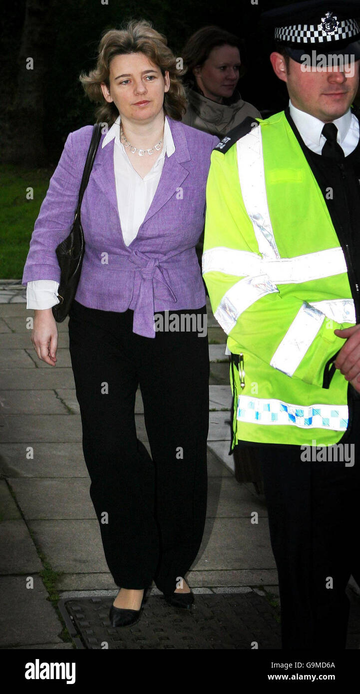 Secretary of State for Communities and Local Government and Minister for Women Ruth Kelly leaves her home in London. Stock Photo