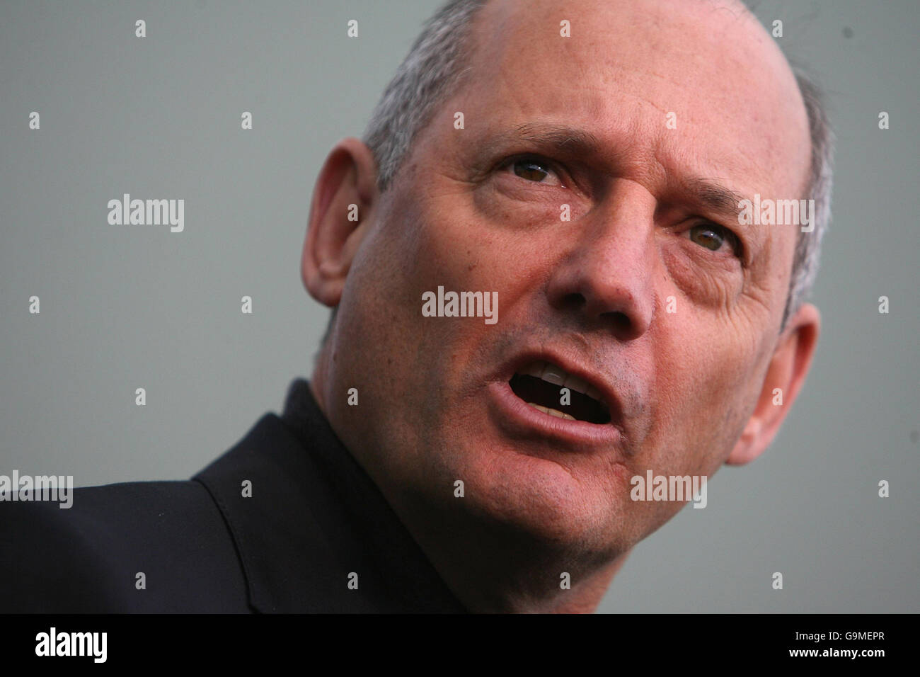 Vodafone McLaren Mercedes Team Principle Ron Dennis at launch of the new McLaren MP4-22 Formula One car in L'Hemisferic, Ciudad de las Artes y de las Ciencias, Valencia, Spain. Stock Photo