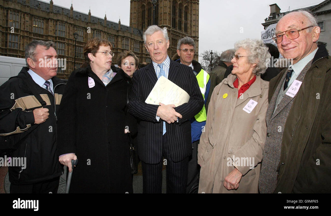 Hospital closures protest Stock Photo - Alamy