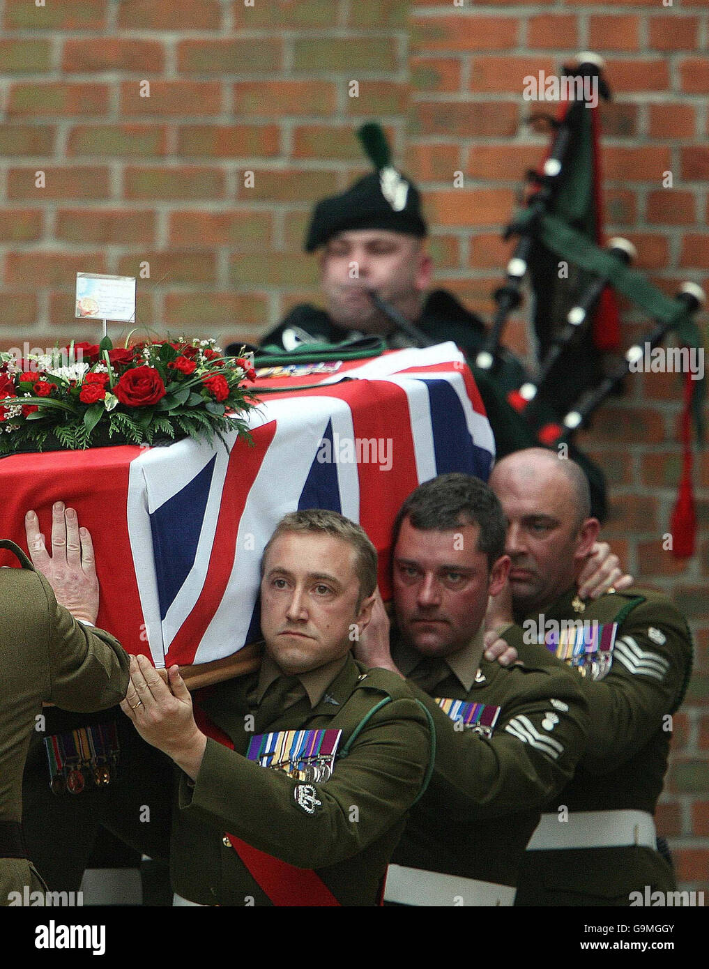 Funeral of Staff Sgt Sharron Elliott Stock Photo - Alamy