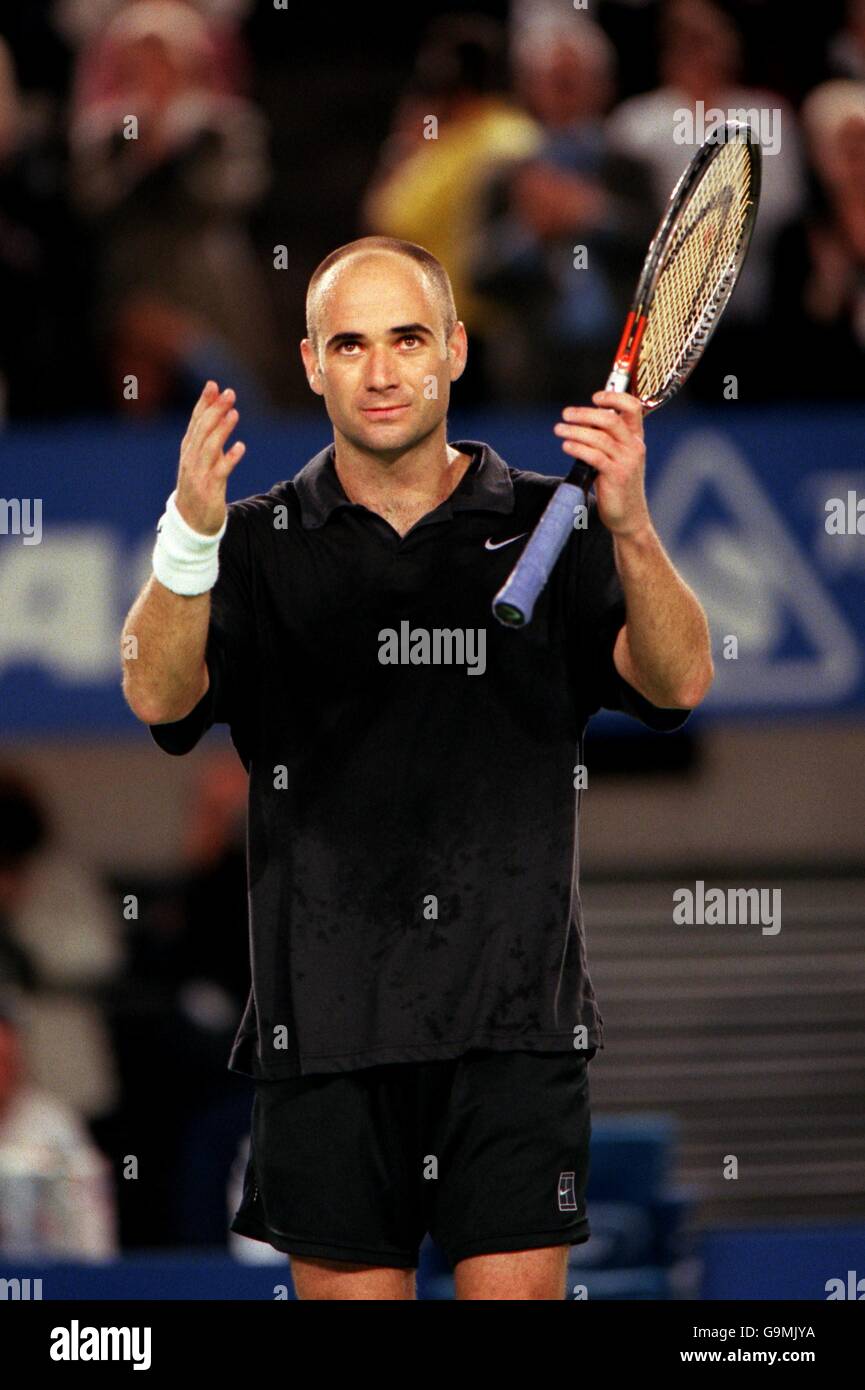 Tennis Australian Open Semi Final Andre Agassi v Pete Sampras