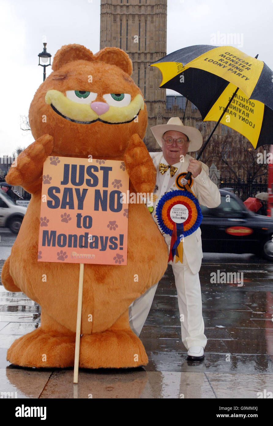 The leader of the Official Monster Raving Loony Party Alan 'Howling ...