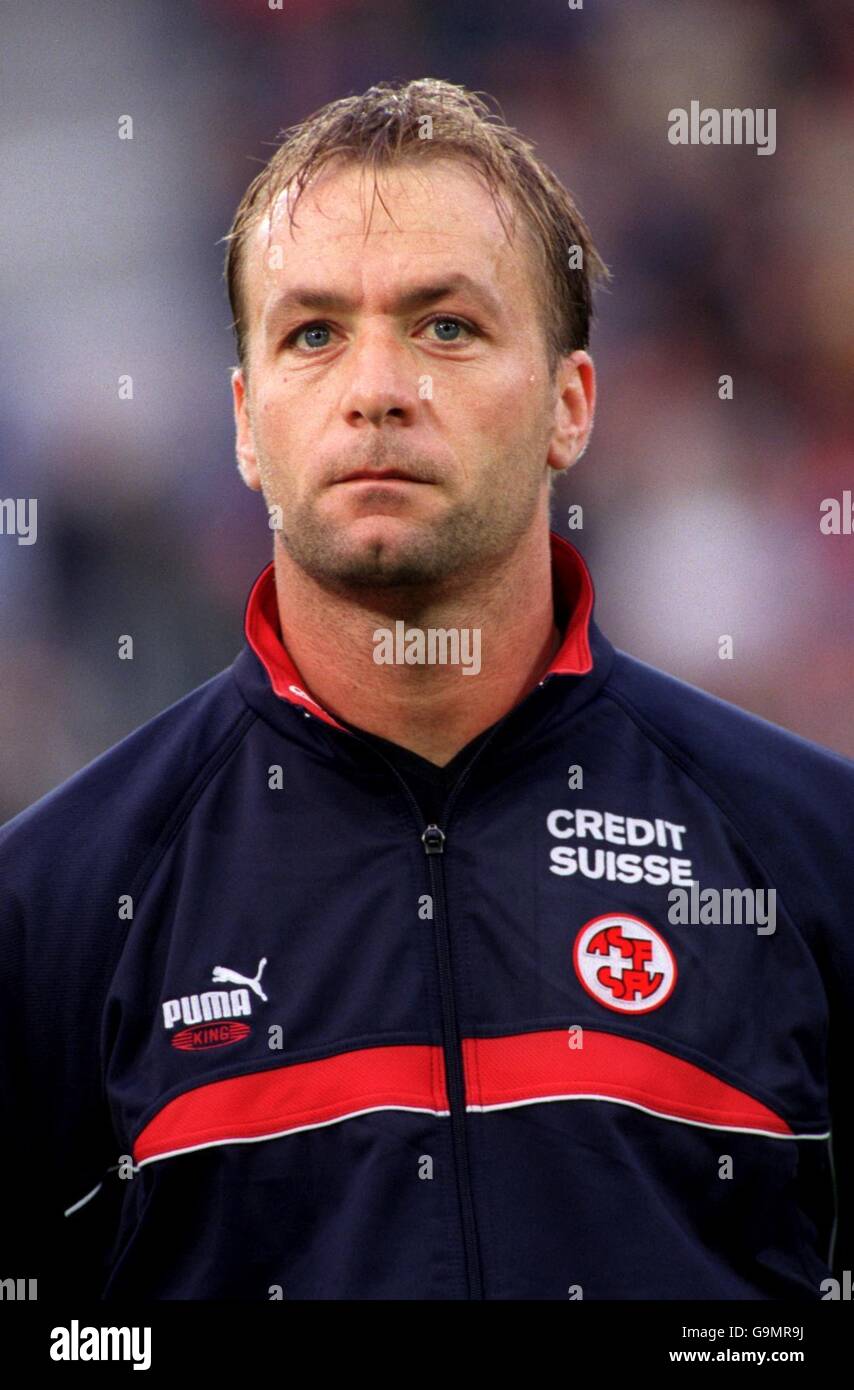 Soccer - World Cup 2002 Qualifier - Group One - Switzerland v Slovenia. Marco Pascolo, Switzerland goalkeeper Stock Photo