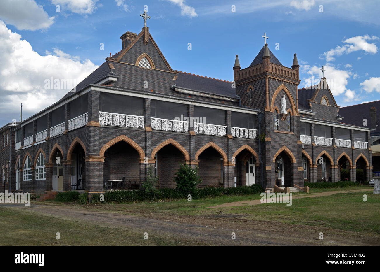 A grand Edwardian Gothic building being the site of the original Convent blessed and co-founded by Sister Mary Mackillop Stock Photo